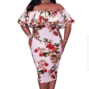 Floral Off the Shoulder Dress